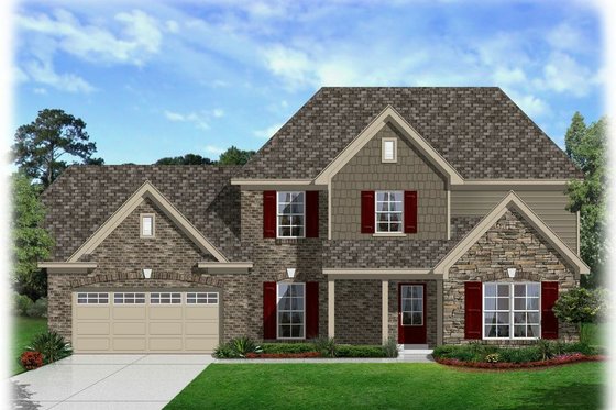 Exterior - Front Elevation House Plan #329-378 - 4 bed, 2.5 bath