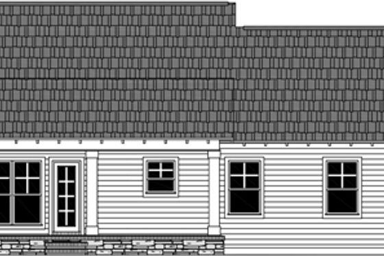 Exterior - Rear Elevation for Craftsman House Plan #21-387 - 3 bed, 2.5 bath