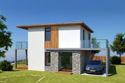 Contemporary Style House Plan - 3 Beds 3 Baths 2164 Sq/Ft Plan #542-23 