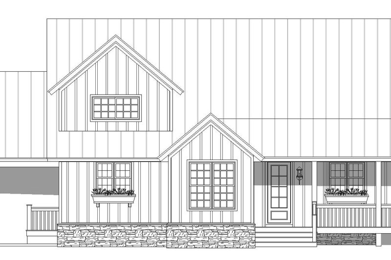 House Plan Design - Exterior - Front Elevation 3 for Farmhouse House Plan #932-563 - 3 bed, 2.5 bath