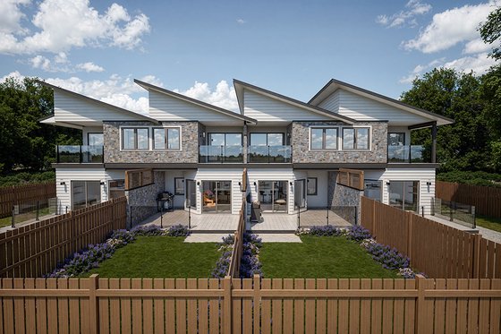 Exterior - Rear Elevation for Contemporary House Plan #1101-36 - 10 bed, 8 bath