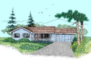 Ranch Style House Plan - 3 Beds 2 Baths 1192 Sq/Ft Plan #60-445 