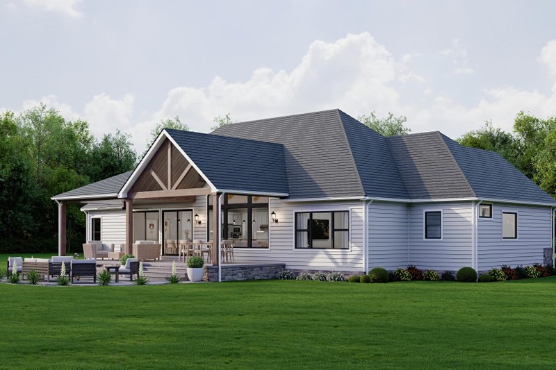 Dream House Plan - Exterior - Rear Elevation 1 for Country House Plan #1089-69 - 3 bed, 2.5 bath