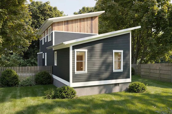 Exterior - Rear Elevation for Modern House Plan #79-323 - 3 bed, 2.5 bath