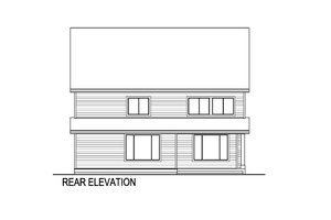 Exterior - Rear Elevation for Contemporary House Plan #569-86 - 5 bed, 4 bath