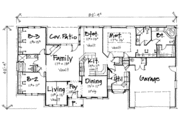 European Style House Plan - 5 Beds 3 Baths 3545 Sq/Ft Plan #308-220 