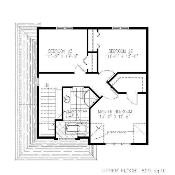 Farmhouse Floor Plan - Upper Floor Plan #138-346