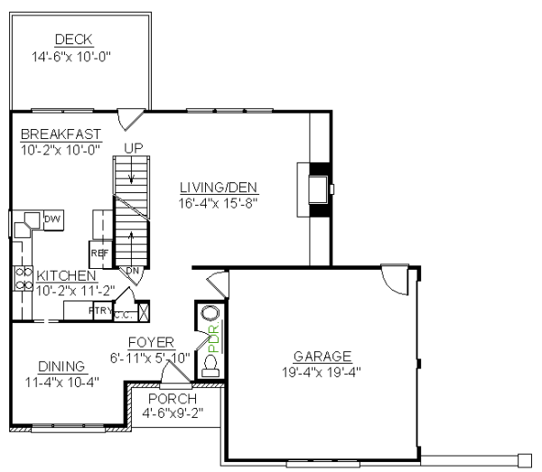 House Design - European Floor Plan - Main Floor Plan #119-279