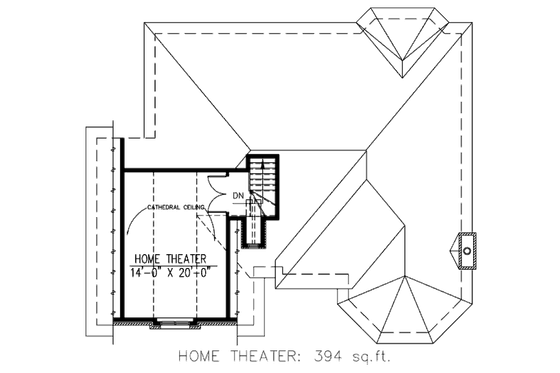 Floor Plan - Other Floor for European House Plan #138-312 - 2 bed, 1 bath