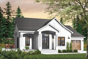 Country Exterior - Front Elevation Plan #23-560