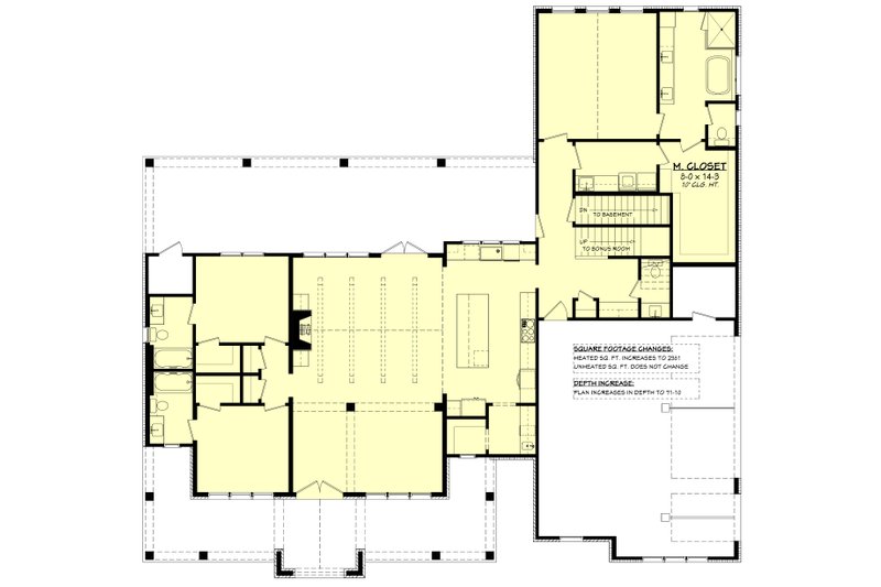 House Design - Floor Plan - Other Floor 1 for Farmhouse House Plan #430-345 - 3 bed, 3.5 bath