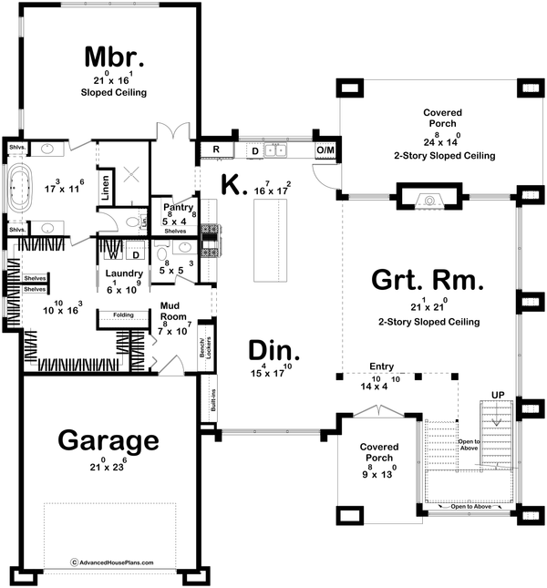 Architectural House Design - Modern Floor Plan - Main Floor Plan #455-356