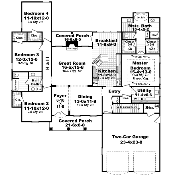 Dream House Plan - Traditional Floor Plan - Main Floor Plan #21-316