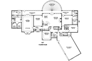 Floor Plan - Main Floor for Southern House Plan #81-1352 - 3 bed, 3 bath
