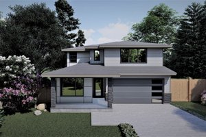 Prairie Exterior - Front Elevation Plan #53-733