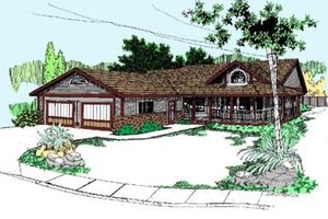 Ranch Exterior - Front Elevation Plan #60-347