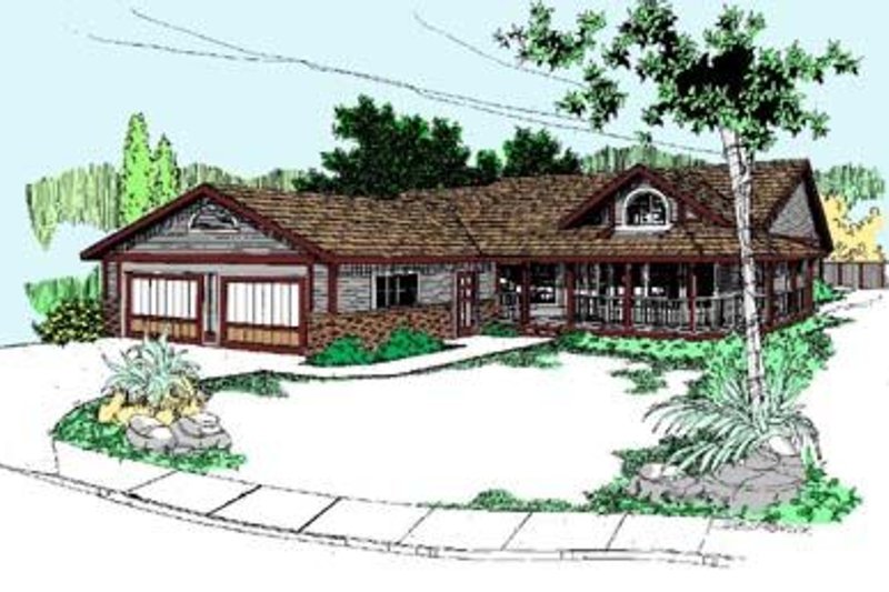 Dream House Plan - Ranch Exterior - Front Elevation Plan #60-347
