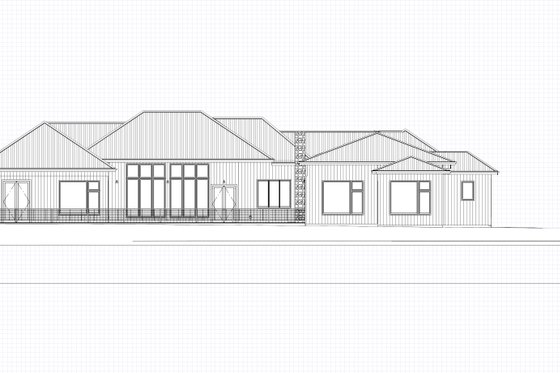 Exterior - Rear Elevation for Farmhouse House Plan #1109-1 - 4 bed, 4.5 bath