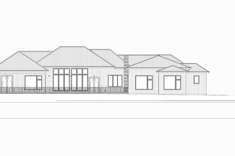House Blueprint - Exterior - Rear Elevation for Farmhouse House Plan #1109-1 - 4 bed, 4.5 bath