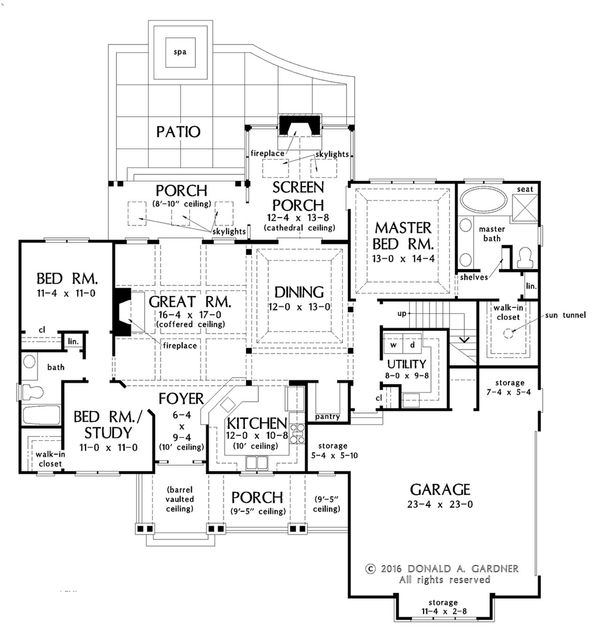 House Design - Ranch Floor Plan - Main Floor Plan #929-1024