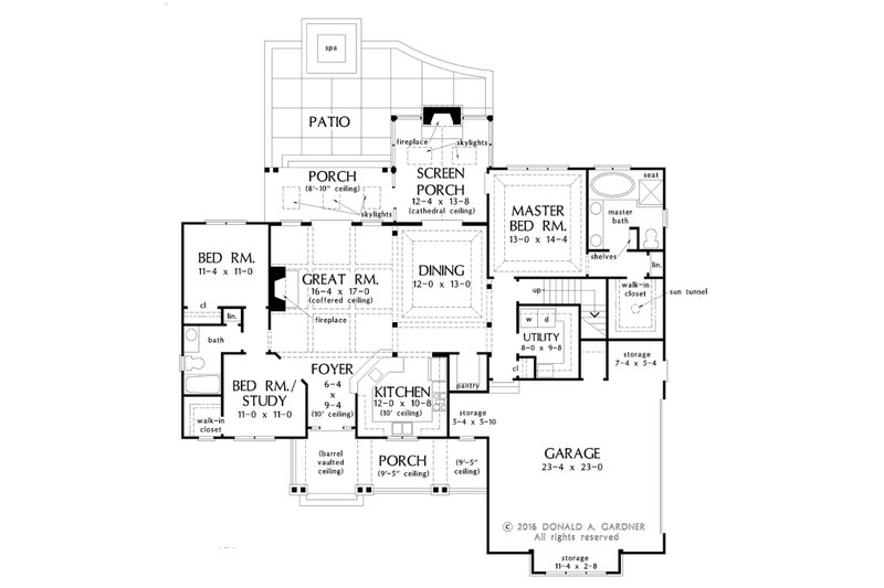 Dream House Plan - Floor Plan - Main Floor for Ranch House Plan #929-1024 - 3 bed, 2 bath