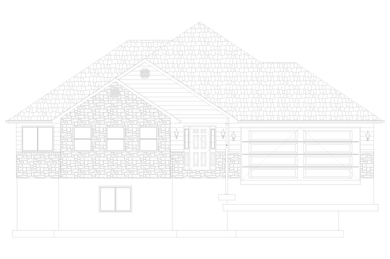 Dream House Plan - Exterior - Front Elevation 4 for Ranch House Plan #1060-267 - 3 bed, 2 bath