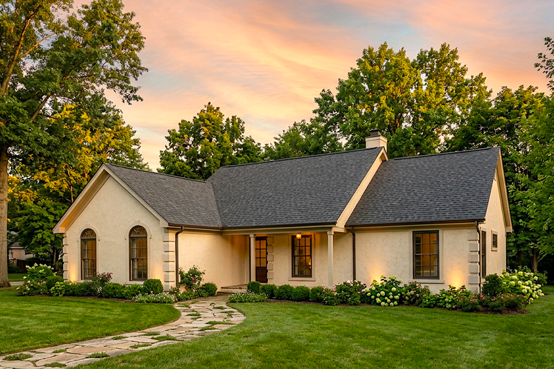 Home Plan - Exterior - Front Elevation 2 for European House Plan #30-318 - 3 bed, 2 bath