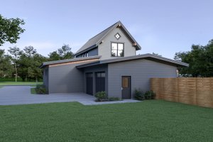 Exterior - Rear Elevation for Contemporary House Plan #1070-80 - 3 bed, 2.5 bath