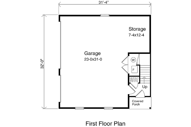 Dream House Plan - Floor Plan - Main Floor for Traditional House Plan #22-404 - 2 bed, 1 bath