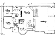 European Style House Plan - 4 Beds 3 Baths 2590 Sq/Ft Plan #308-102 