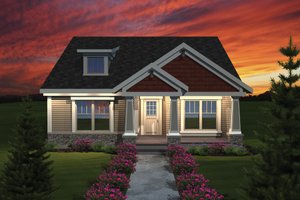 Craftsman Exterior - Front Elevation Plan #70-1075