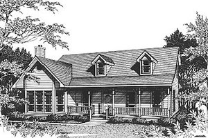 Country Exterior - Front Elevation Plan #14-207