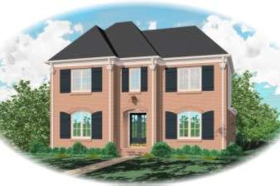 Exterior - Front Elevation for European House Plan #81-1112 - 3 bed, 2.5 bath