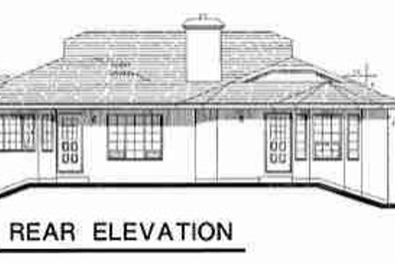 House Plan Design - Exterior - Rear Elevation for Traditional House Plan #18-9052 - 2 bed, 2 bath