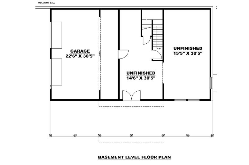 House Blueprint - Floor Plan - Lower Floor for Farmhouse House Plan #117-950 - 3 bed, 2 bath