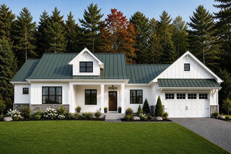 Architectural House Design - Exterior - Front Elevation 4 for Farmhouse House Plan #928-429 - 2 bed, 2.5 bath