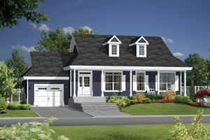 Country Exterior - Front Elevation Plan #25-4387