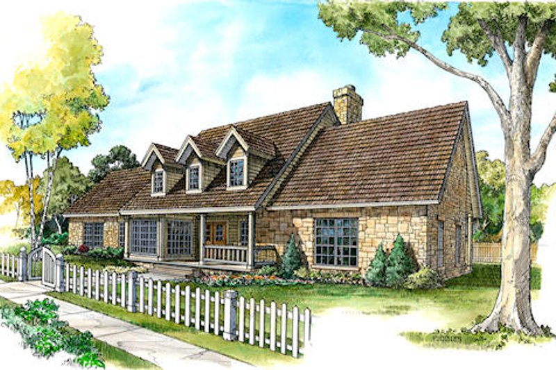 Country Style House Plan - 3 Beds 2.5 Baths 2526 Sq/Ft Plan #140-129