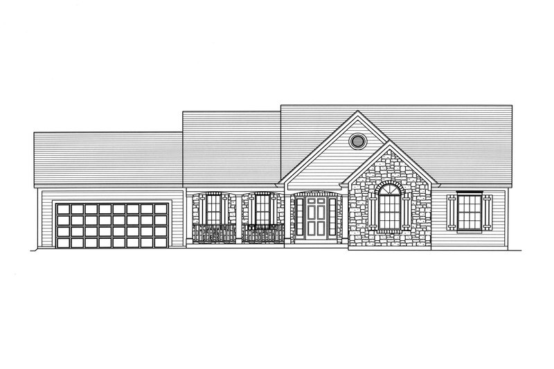 Home Plan - Exterior - Other Elevation 2 for Ranch House Plan #46-895 - 3 bed, 2 bath