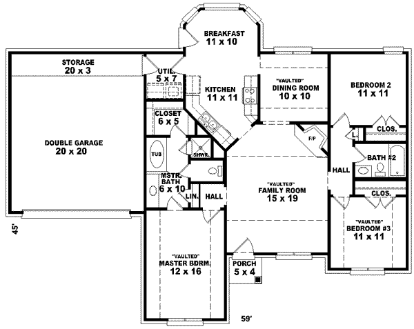 Southern Floor Plan - Main Floor Plan #81-223