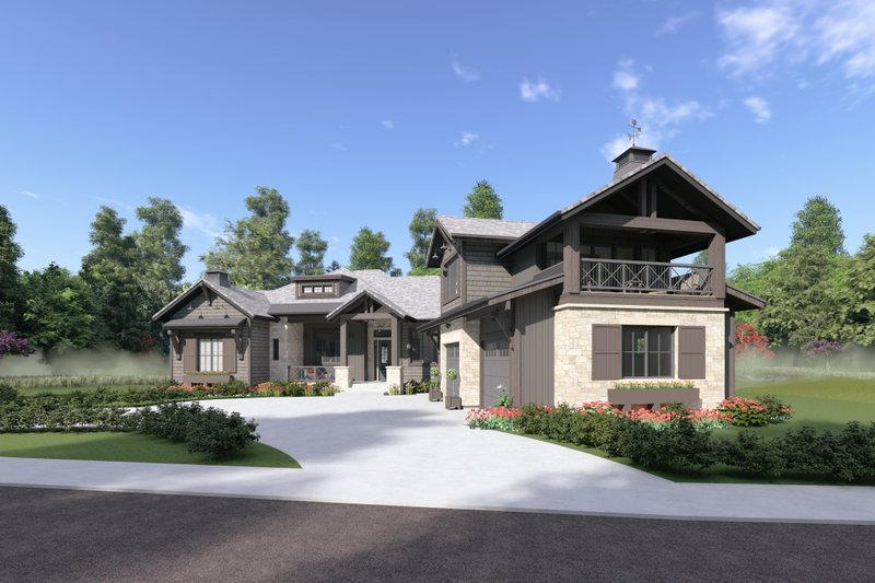Home Plan - Exterior - Front Elevation 5 for Farmhouse House Plan #1069-21 - 2 bed, 2.5 bath
