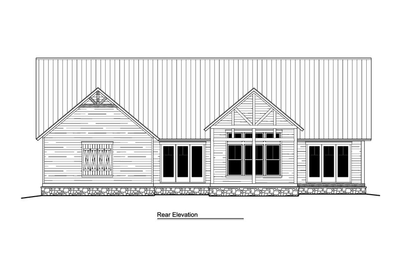 Architectural House Design - Exterior - Other Elevation 2 for Ranch House Plan #1081-3 - 3 bed, 2.5 bath