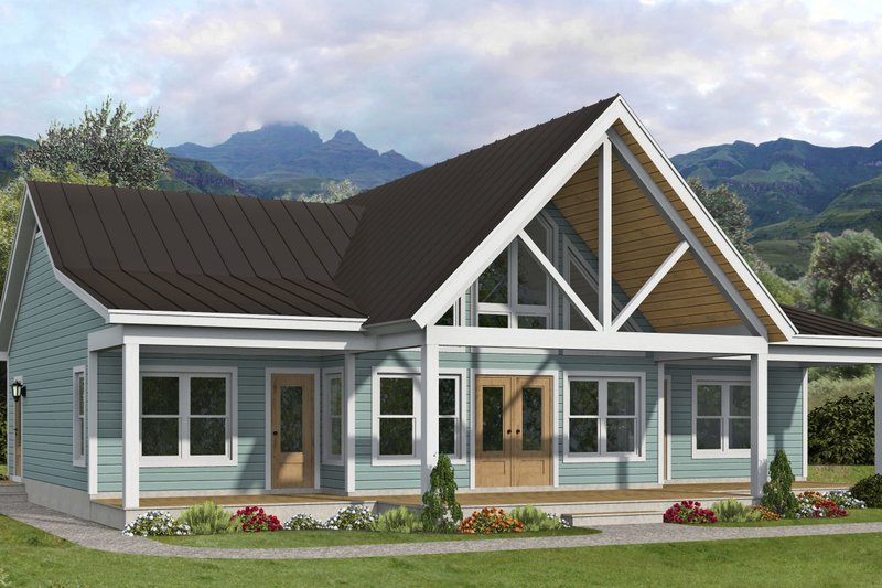 Country Style House Plan - 2 Beds 2 Baths 1485 Sq/Ft Plan #932-1108