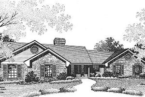 Ranch Exterior - Front Elevation Plan #310-602