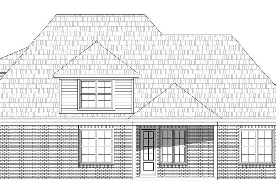 Exterior - Rear Elevation for Country House Plan #932-272 - 4 bed, 3 bath