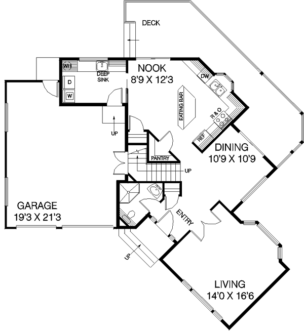 Traditional Floor Plan - Main Floor Plan #60-449