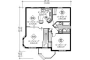 European Style House Plan - 2 Beds 1 Baths 971 Sq/Ft Plan #25-1044 
