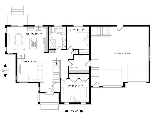 House Plan Design - Ranch Floor Plan - Main Floor Plan #23-2615