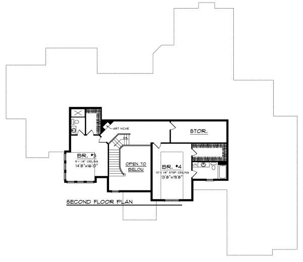 House Plan Design - European Floor Plan - Upper Floor Plan #70-890