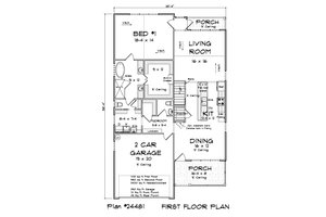 Floor Plan - Main Floor for Cottage House Plan #513-2274 - 4 bed, 3.5 bath